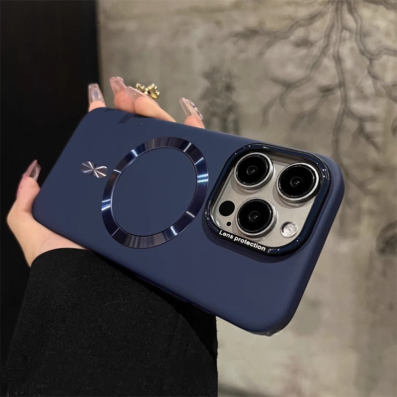 Suitable for Apple 15 Promax phone case new magnetic frosted iPhone 16 all inclusive anti drop 13 protective case