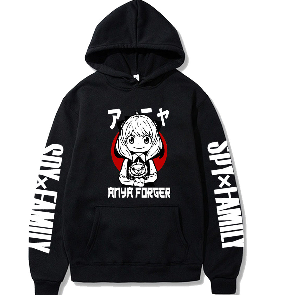 Anya Red Moon Hoodie Loose Sweatshirt Spy Family