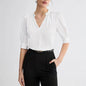V-neck Half-sleeve Shirt