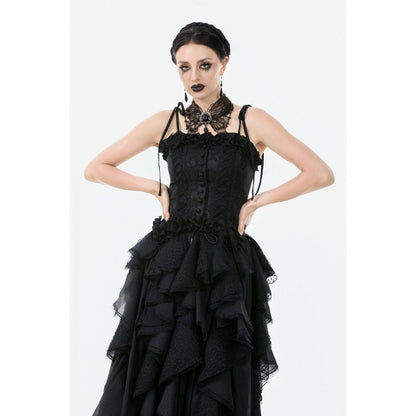 Collier Lysandra papillon dentelle perlé Dark in Love