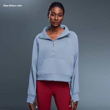 Sports Sweater Women's Turtleneck Pullover Jacket