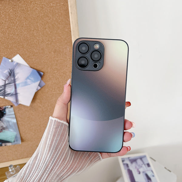 Gradient Matte Phone Case with Lens Film
