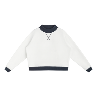 Women’s Mock Neck Crewneck Sweatshirt