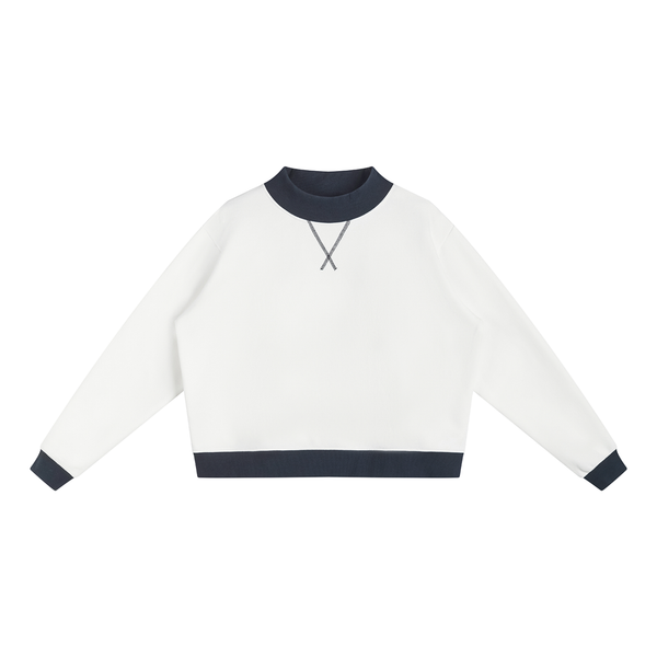Women’s Mock Neck Crewneck Sweatshirt
