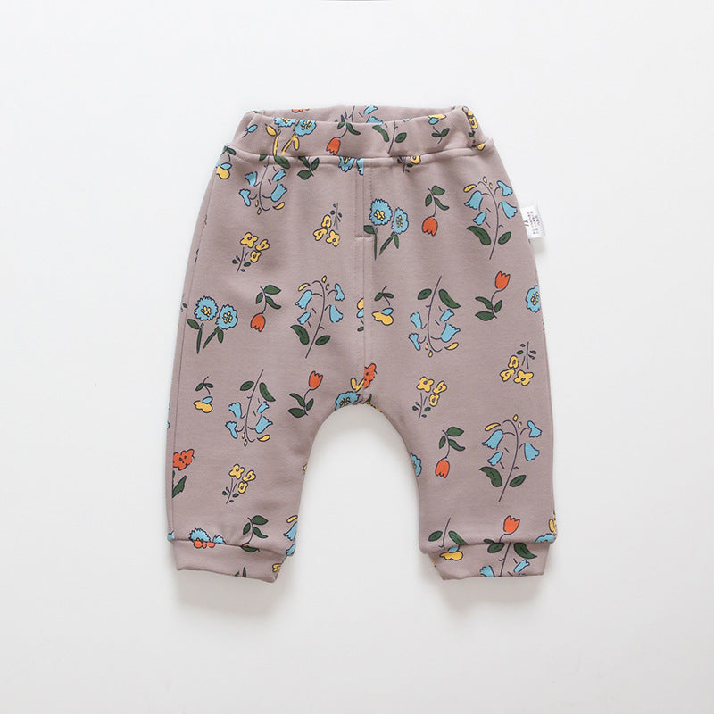 Kids Cartoon Velvet-Lined Leggings