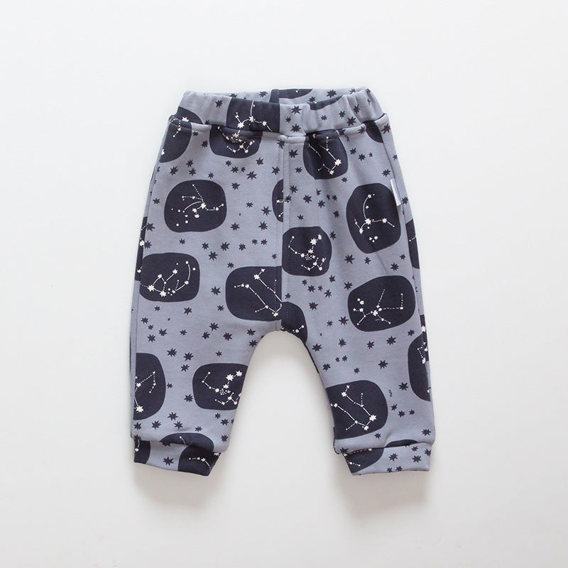 Kids Cartoon Velvet-Lined Leggings
