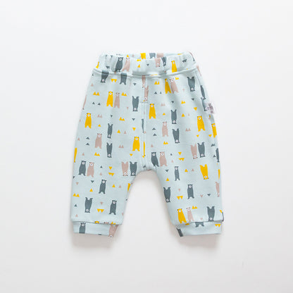 Kids Cartoon Velvet-Lined Leggings