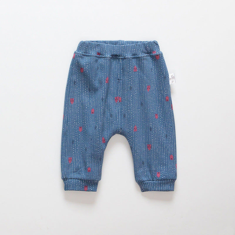 Kids Cartoon Velvet-Lined Leggings