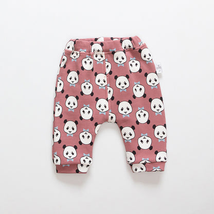 Kids Cartoon Velvet-Lined Leggings