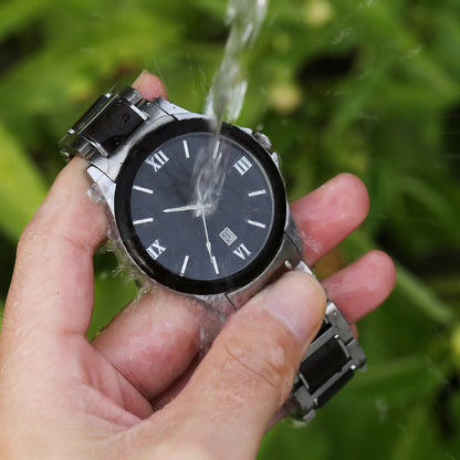 Men Wooden Quarts Watch Waterproof