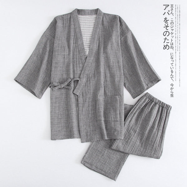 Woven Cotton Washed Double Gauze Pajama Set