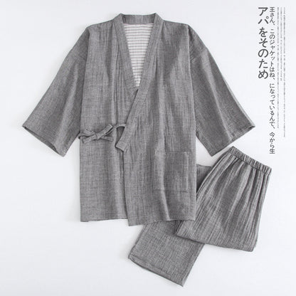 Woven Cotton Washed Double Gauze Pajama Set