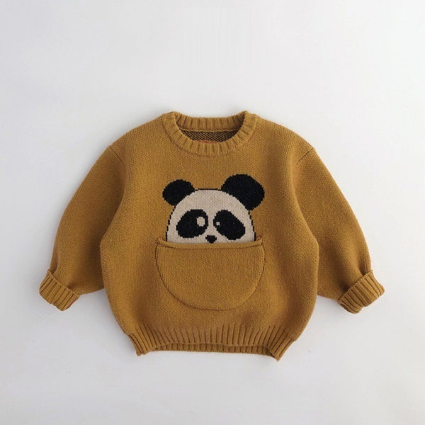 Cartoon Baby Soft Glutinous Sweater Cute Big Pocket - Stuffs & Savers