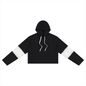 Women’s Cropped Lace-Panel Hoodie