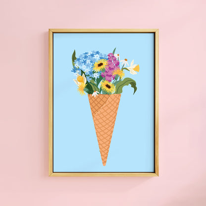 WILDFLOWER CONE PRINT