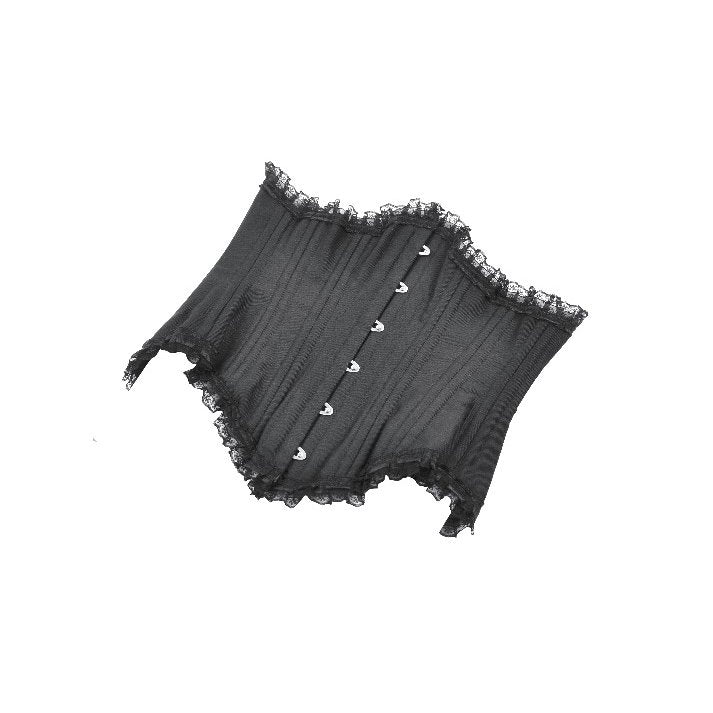 Corset long Talia Gothic Dark in Love avec baleines en métal