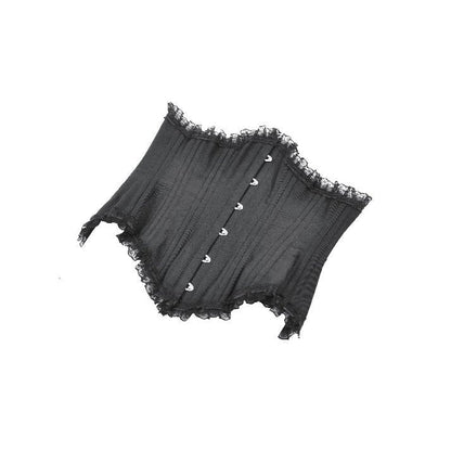 Corset long Talia Gothic Dark in Love avec baleines en métal