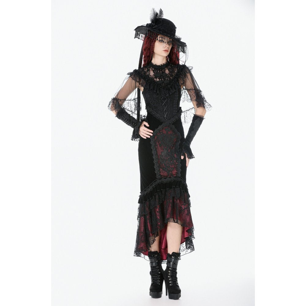 Dark in Love Morwenna Capelet Gothique Volants Dentelle