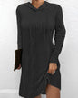 Womens Hooded Pullover Knitted Dress