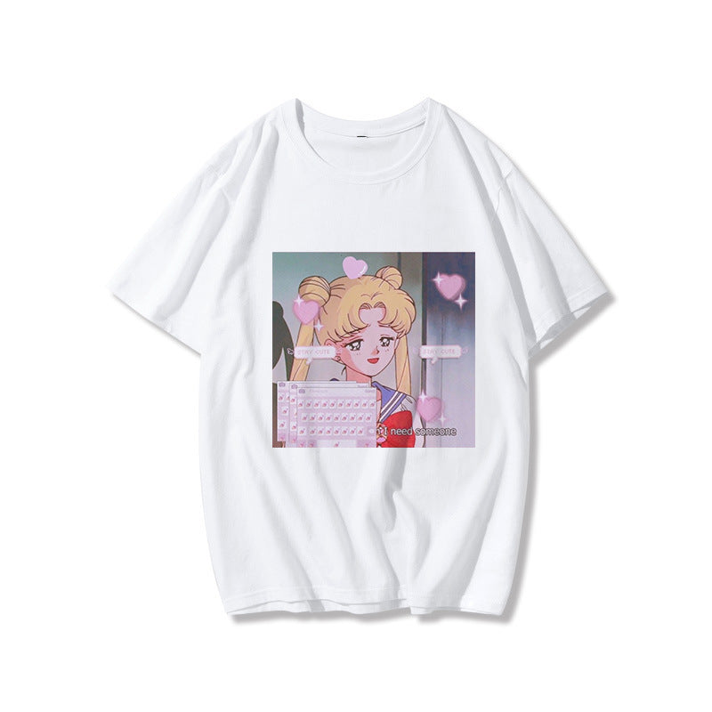 Cartoon fashion print T-shirt