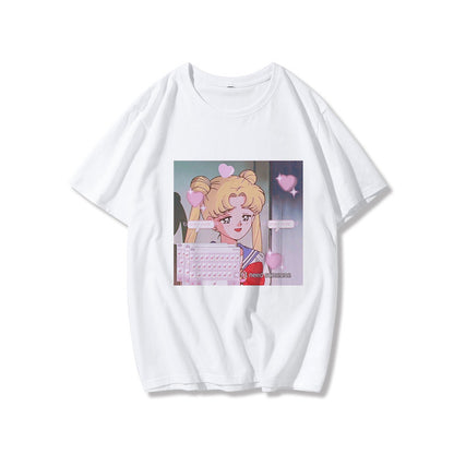 Cartoon fashion print T-shirt