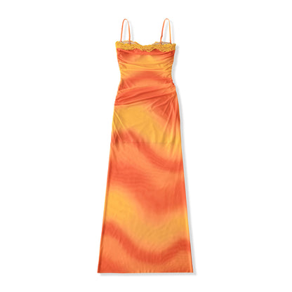 Printed gradient camisole dress
