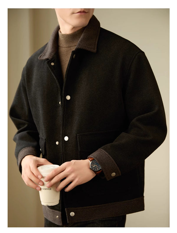 Manteau à revers courts pour homme