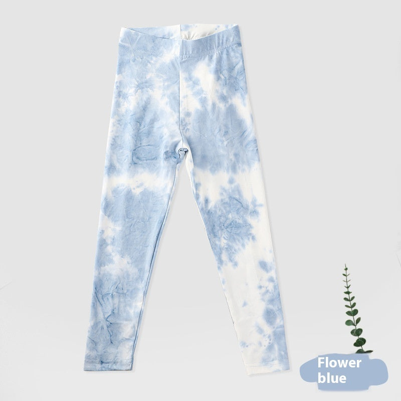 Girl's Leisure Tie-dyed Leggings