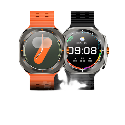 Montre connectée de sport W7 : Assistant vocal intelligent, météo, musique, tension artérielle