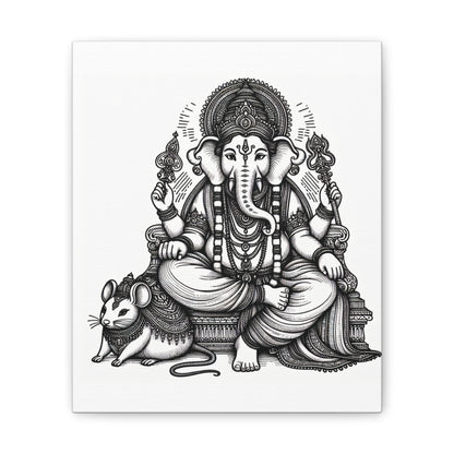 Canvas Ganesha Wall Decor