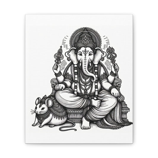 Canvas Ganesha Wall Decor