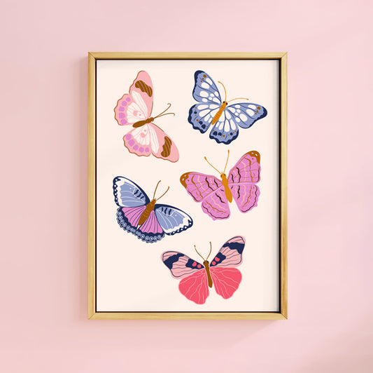 GARDEN BUTTERFLIES PRINT