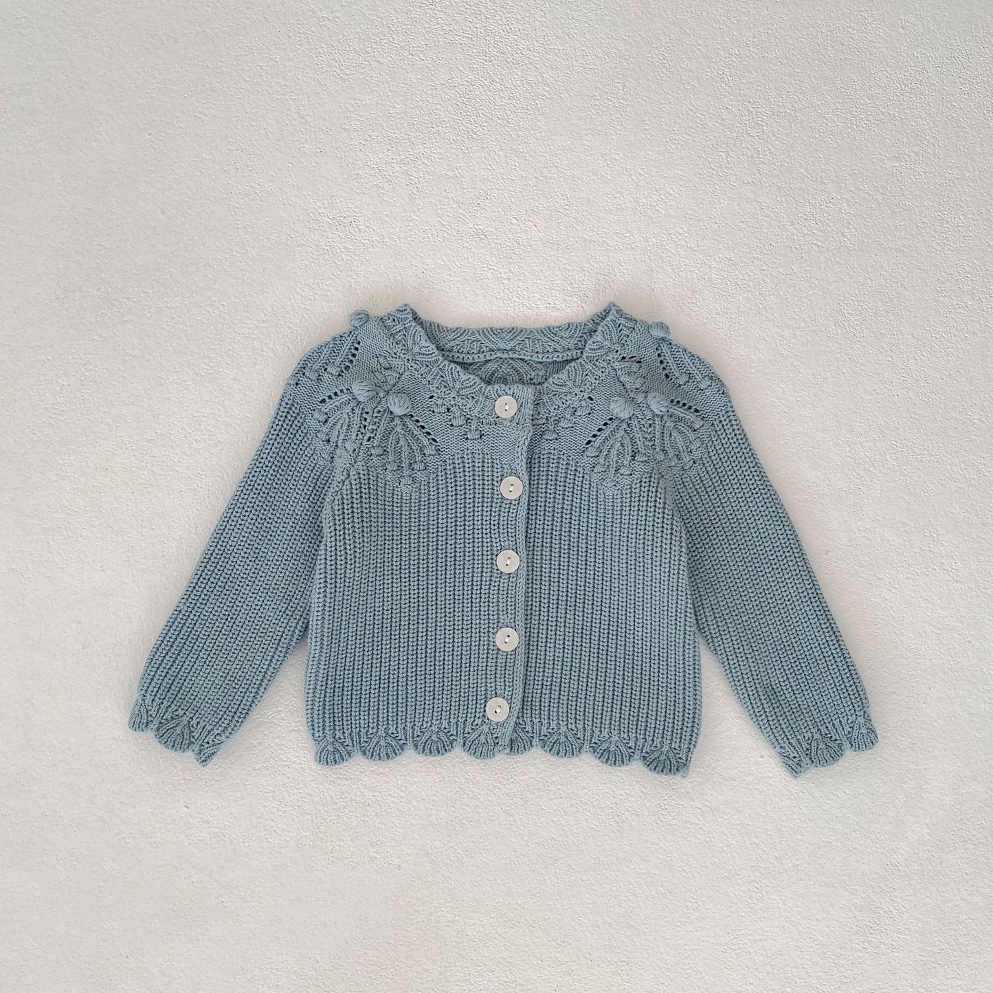 Baby Knitted Lace Wool Cardigan Coat