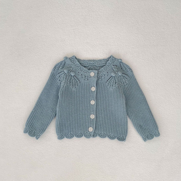 Baby Knitted Lace Wool Cardigan Coat