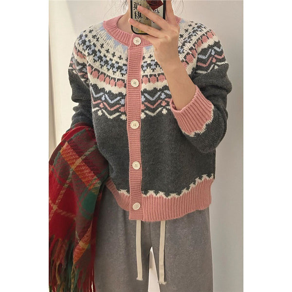 Pull en brocart tricoté Fairisland pour femme, automne et hiver, Noël