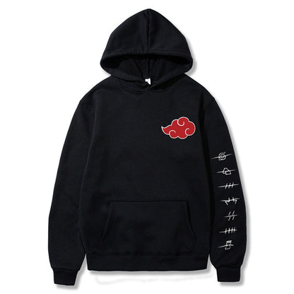 Japanese cloud print pullover hoodie oversized