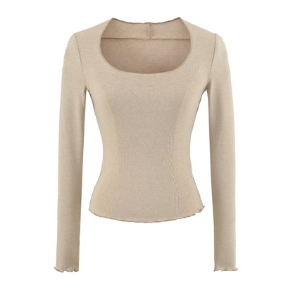 Women's U-Neck Long Sleeve T-Shirt