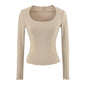 Women's U-Neck Long Sleeve T-Shirt