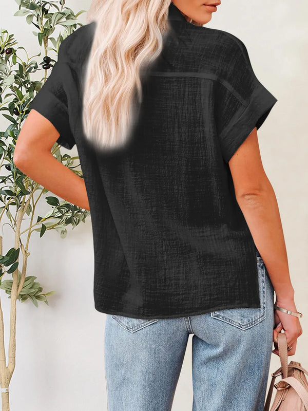 Chemise boutonnée à manches courtes