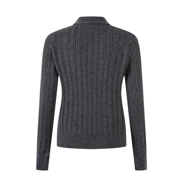 Neck Long Sleeve Knitwear Women's Versatile Pullover Basic Sweater
