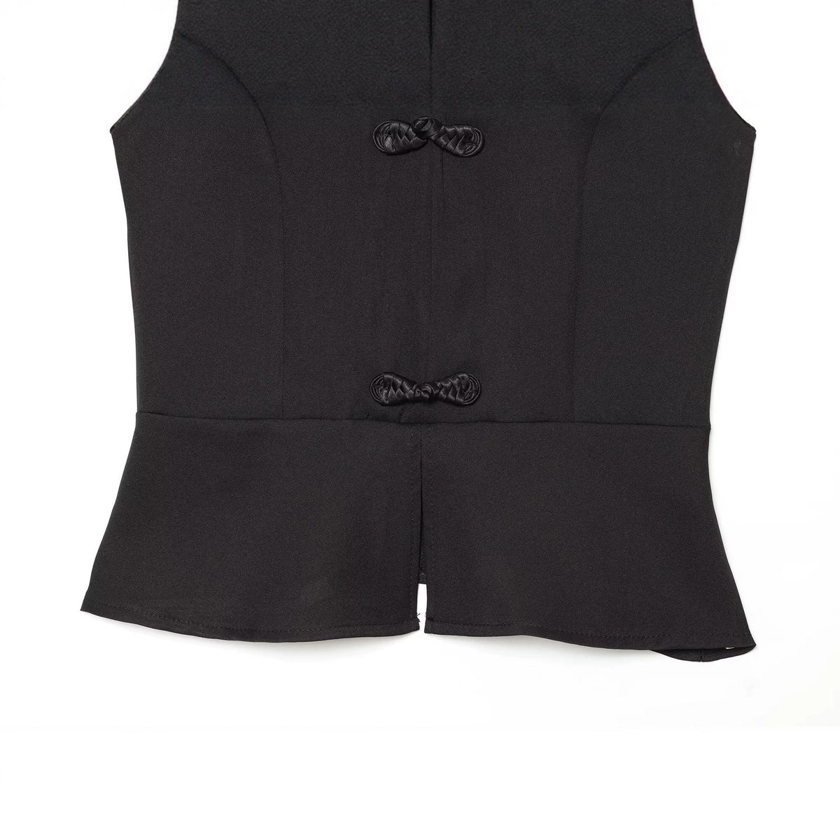 Slimming rope knot short skirt style hemline vest top for women