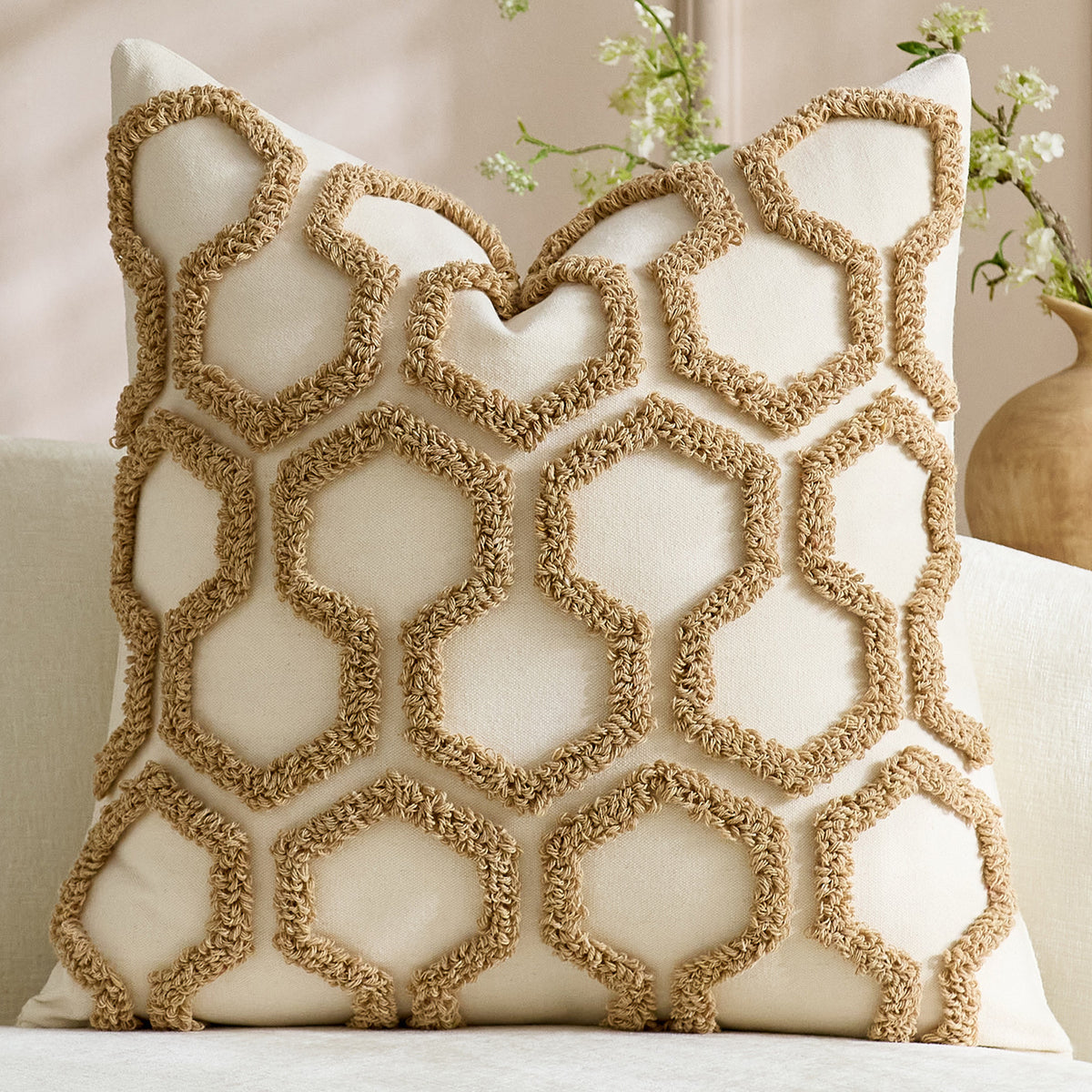 Honeycomb Tufted Cushion Cover