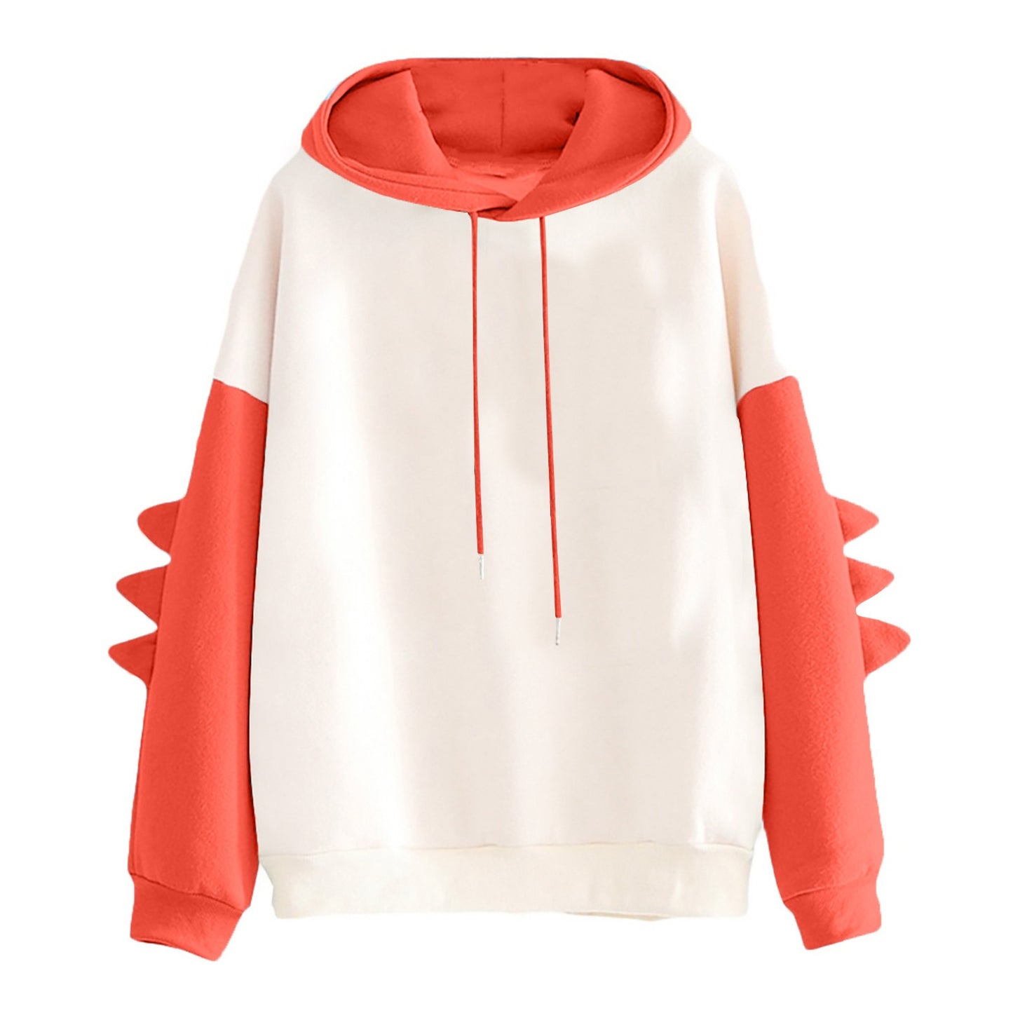 Cartoon dinosaur contrasting Korean version hoodies
