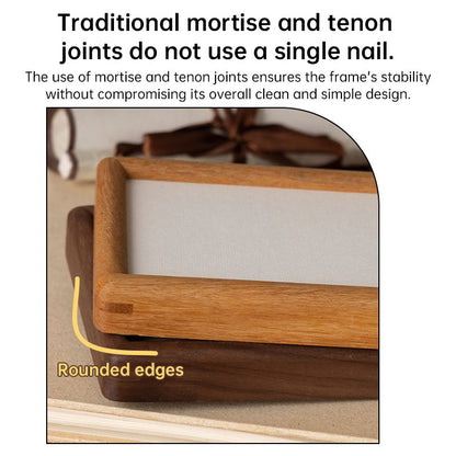 Solid Wood Desk Photo Frame - Black Walnut & Teak Finish