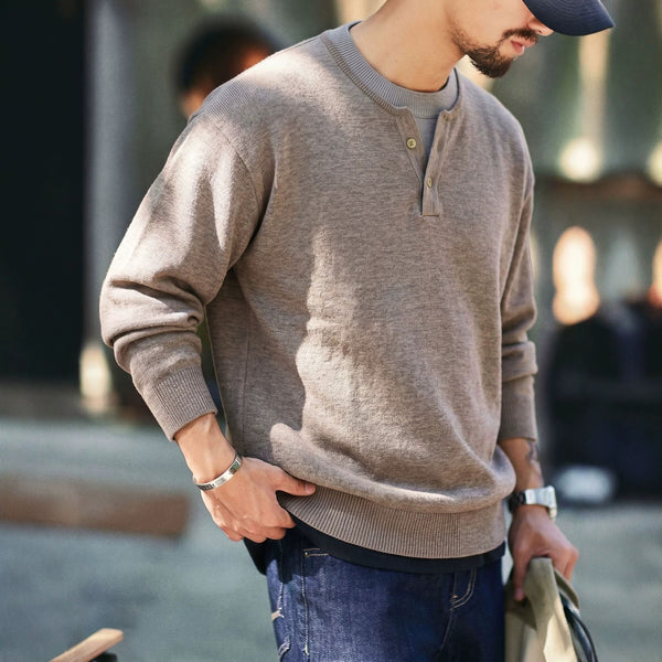 Color blocking long sleeved loose sweater