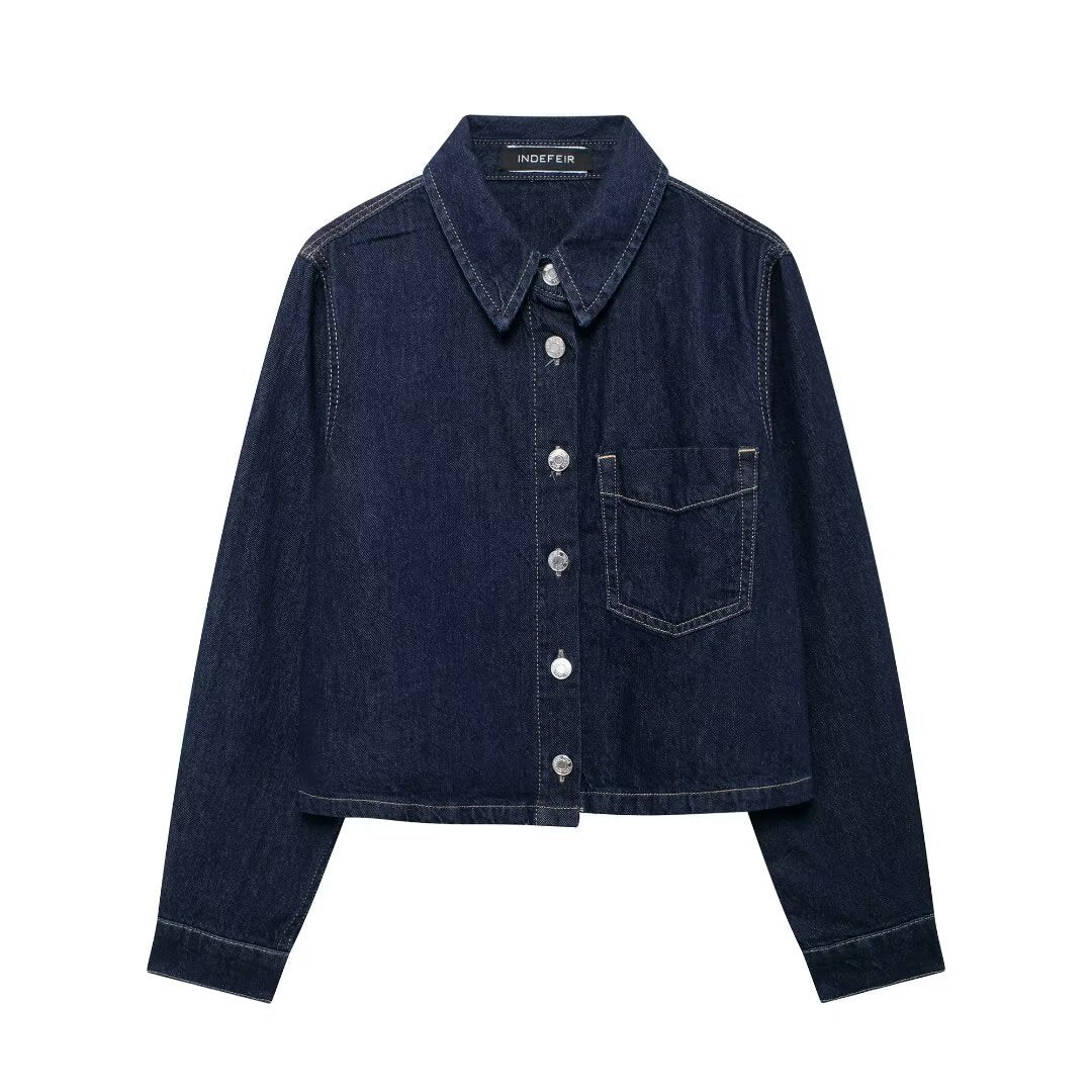 washed blue denim suit