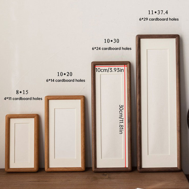 Solid Wood Desk Photo Frame - Black Walnut & Teak Finish