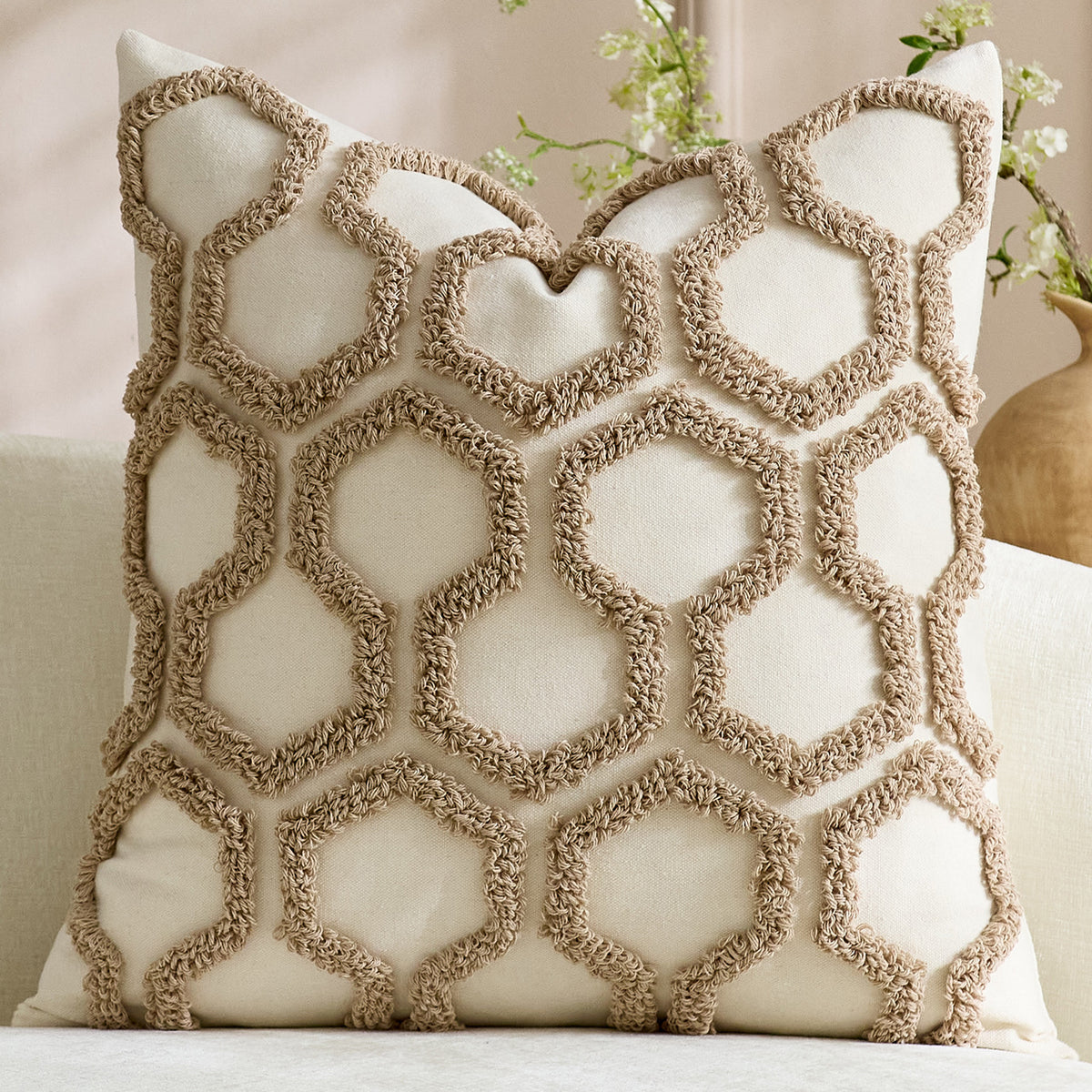 Honeycomb Tufted Cushion Cover