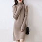 Women's Half Turtleneck Cashmere Knit Dress