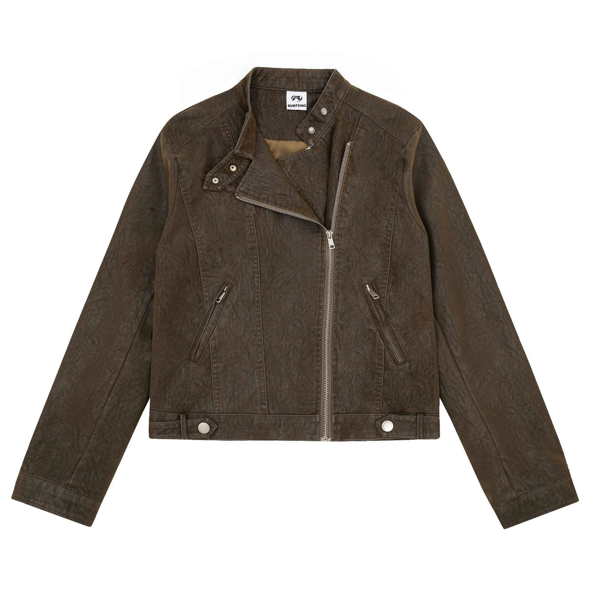 Women's cropped moto jacket - view 3